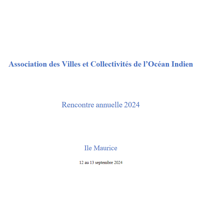 Compte rendu de la rencontre annuelle 2024 à l'Île Maurice